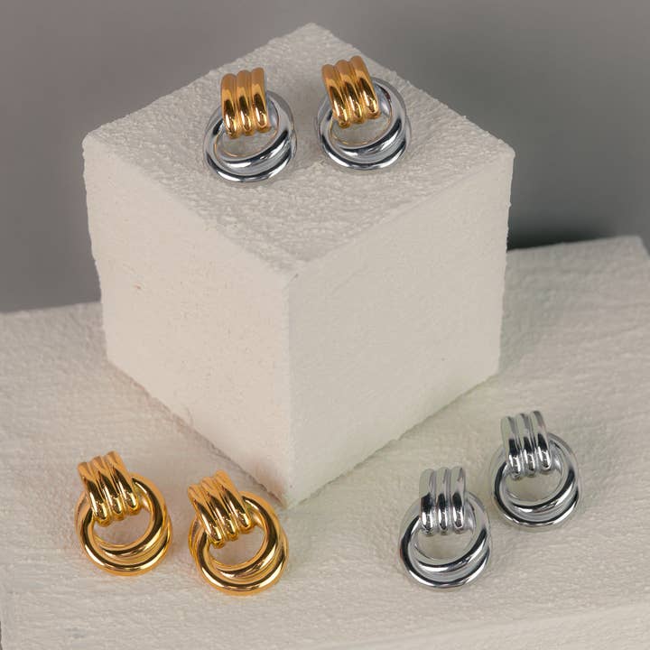 Boucles d'oreilles Bardot pour la vente par FAWNE