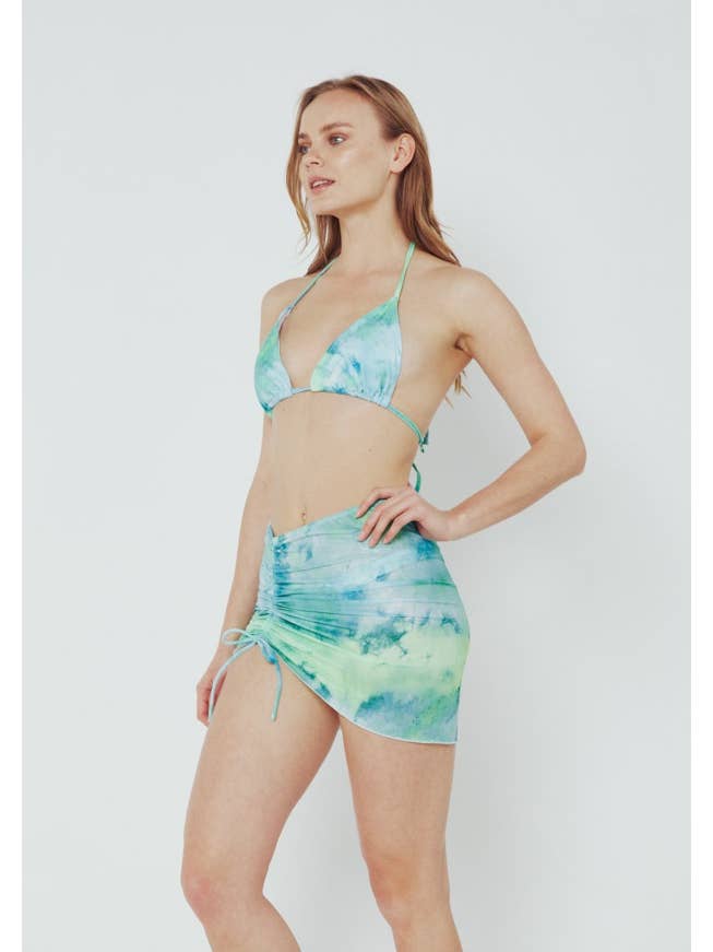 MARINA WEST SWIM – Großhandel Bikini – Damen – Triangel-Top, Bikini, Netzrock 3-teiliges Set B2707-GREEN SUMMER2