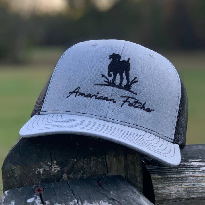 American Fetcher - Wholesale Trucker Hat - Unisex - Heather Grey/Black Pointer0