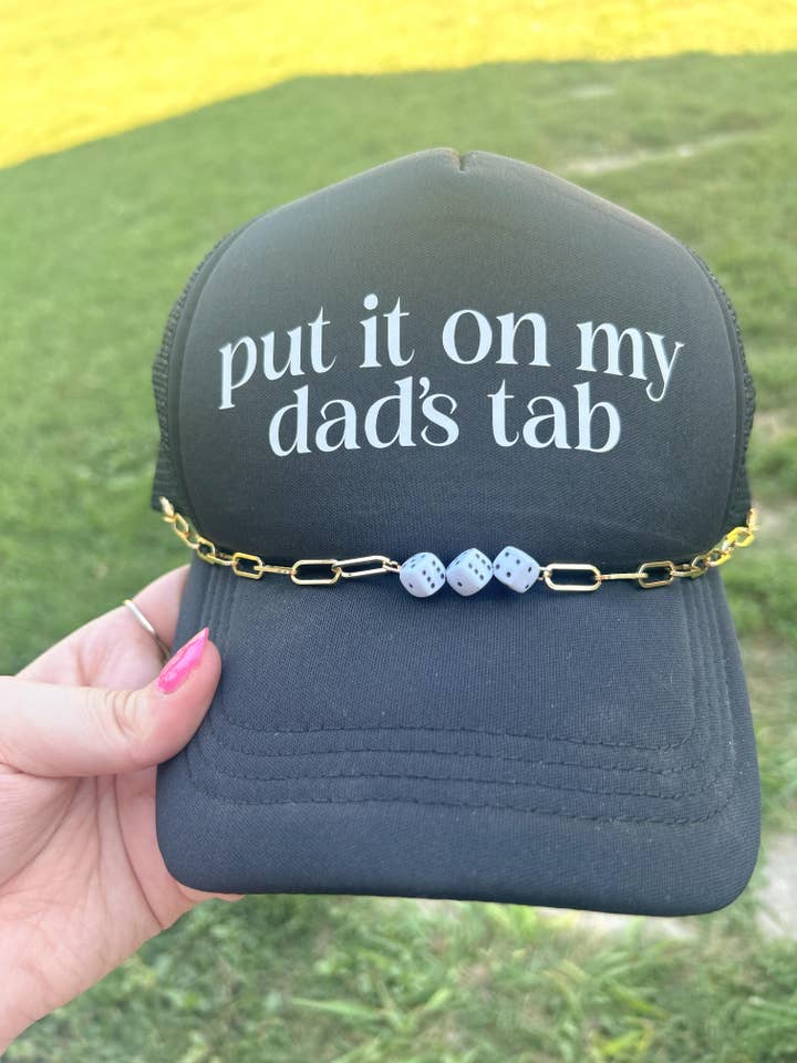 Tira la cadena del sombrero de dados para venta al por mayor de kaits kustom jewelz