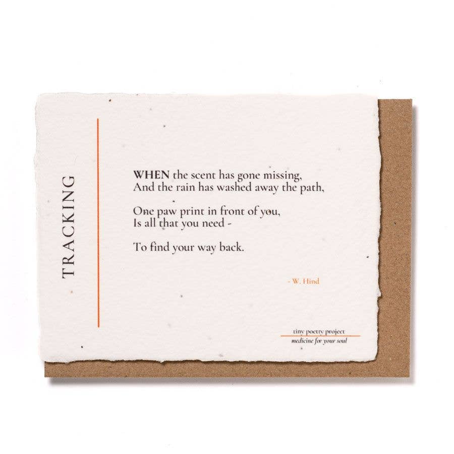 tiny poetry project – postal de incentivo por atacado – Rastreamento: Cartão de saudação Plantable Wildflower 0