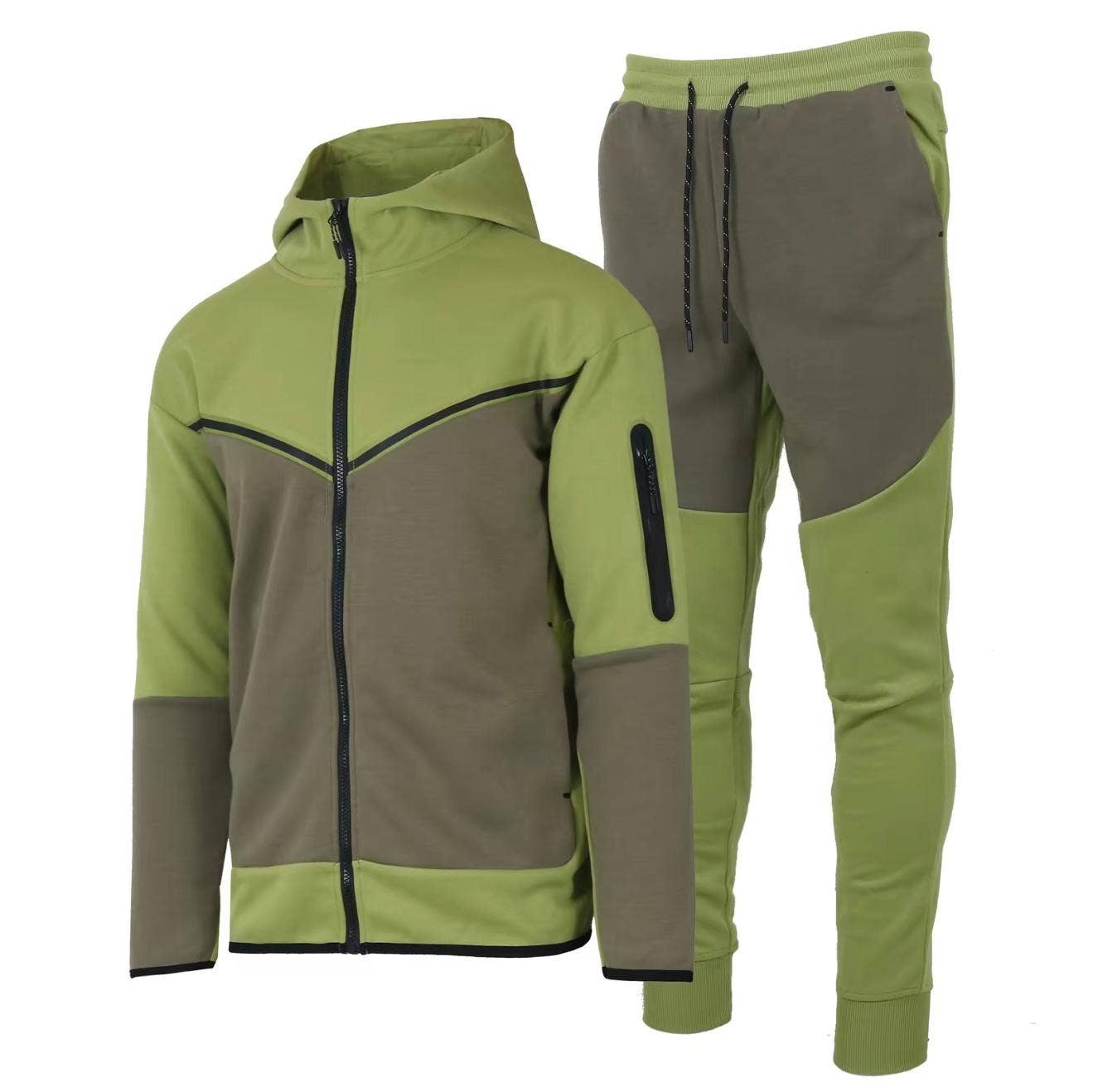 Amorica NYC – Conjunto de desporto – Homem por atacado – Conjunto Masculino com Jaqueta Hoodie e Calça Jogger Ultratech Bicolor3