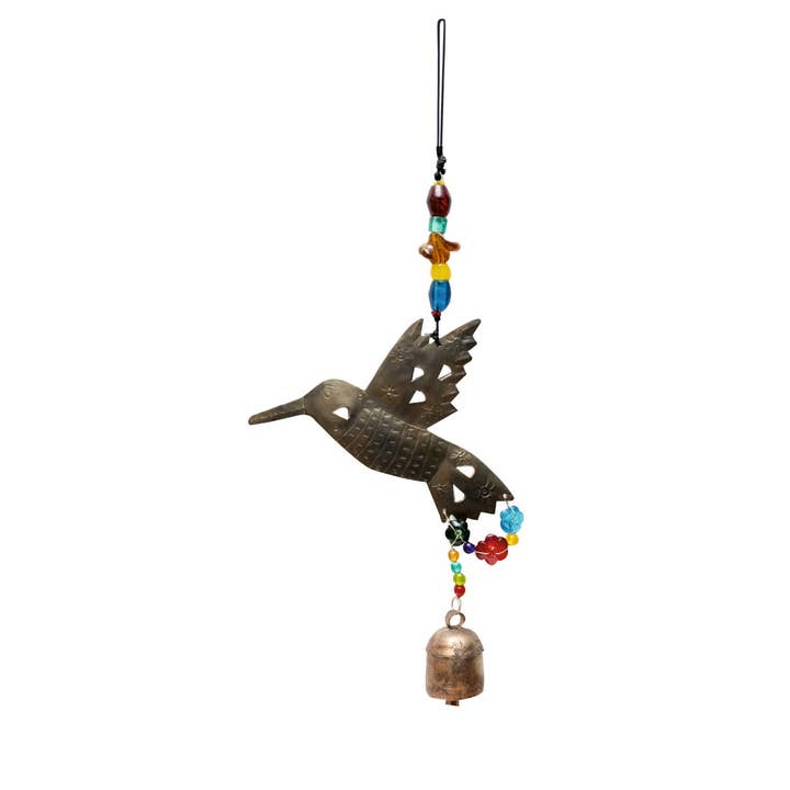 A Hummingbird Blooms/Beads & Bell for wholesale by Moksha Imports