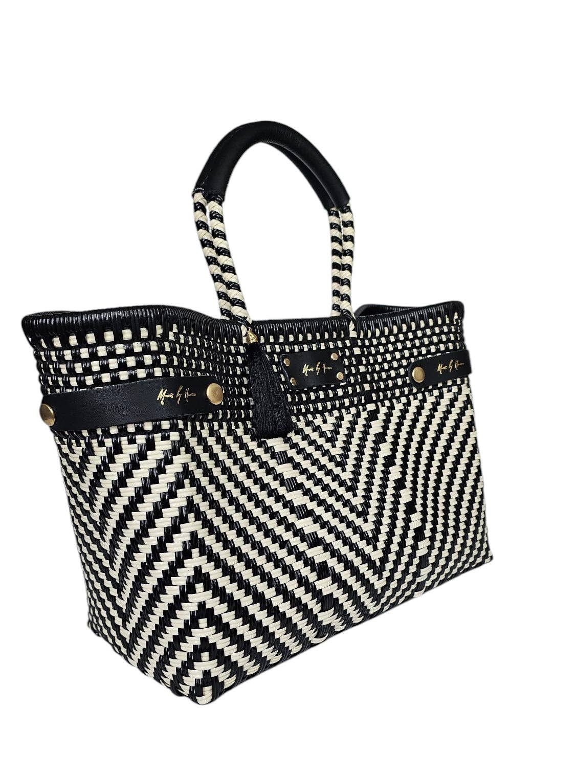 MAVIS BY HERRERA - Vendita all'ingrosso Borsa con manico - Donna - Borsa Convertibile a Basso Inquinamento - Lusso Avorio Nero4