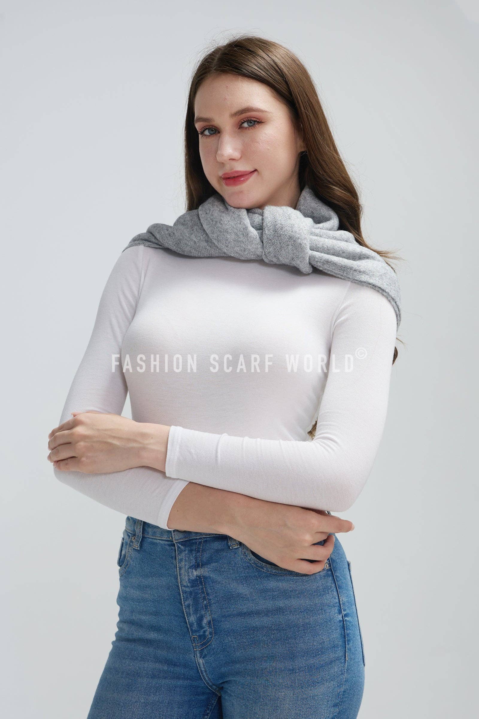 Fashion Scarf World – wholesale Poncho – Women's – Plain Cosy Metallic Thread Poncho15