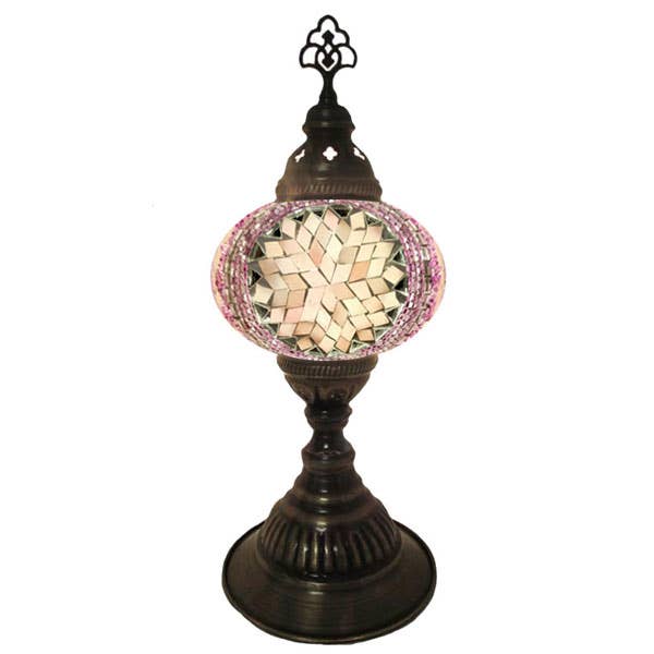 Mosaic Desk Lamp - Starburst soft pink for wholesale by Access by Mediterranean Concepts