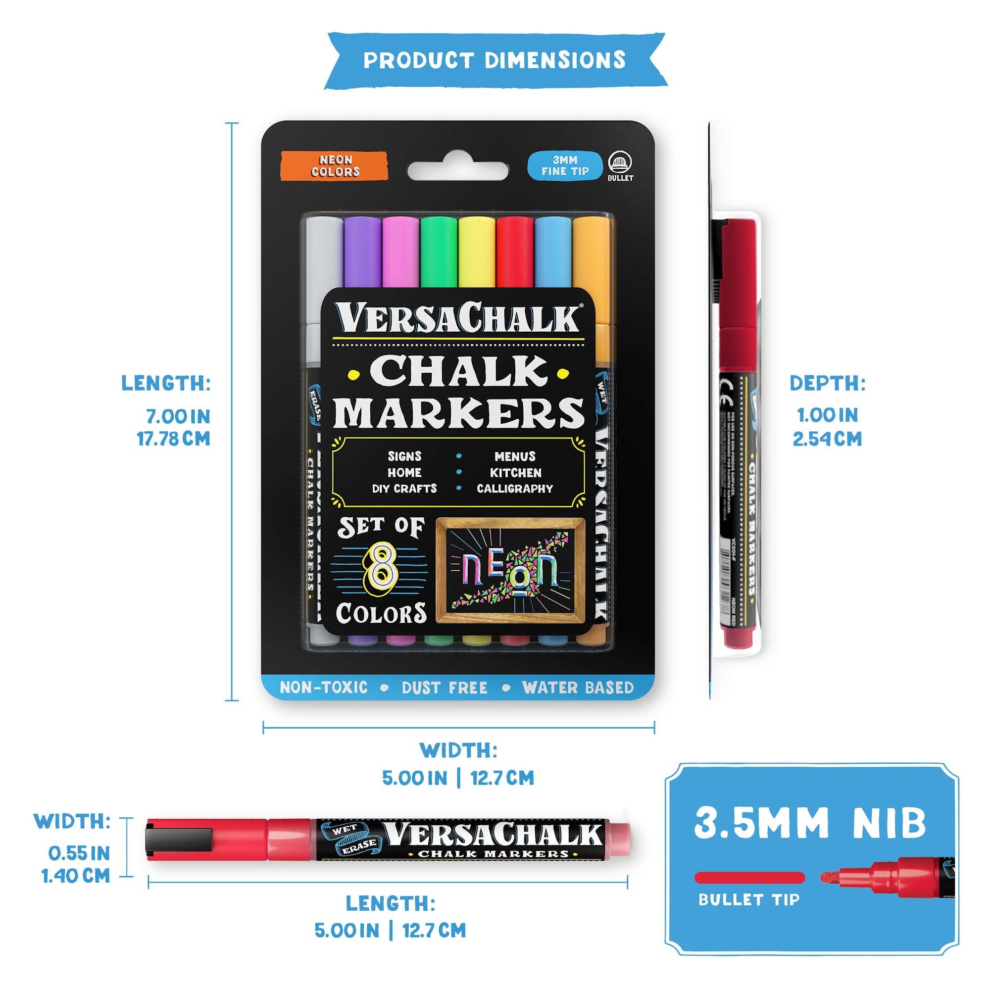 VersaChalk - Wholesale Marker - Neon Liquid Chalk Markers2