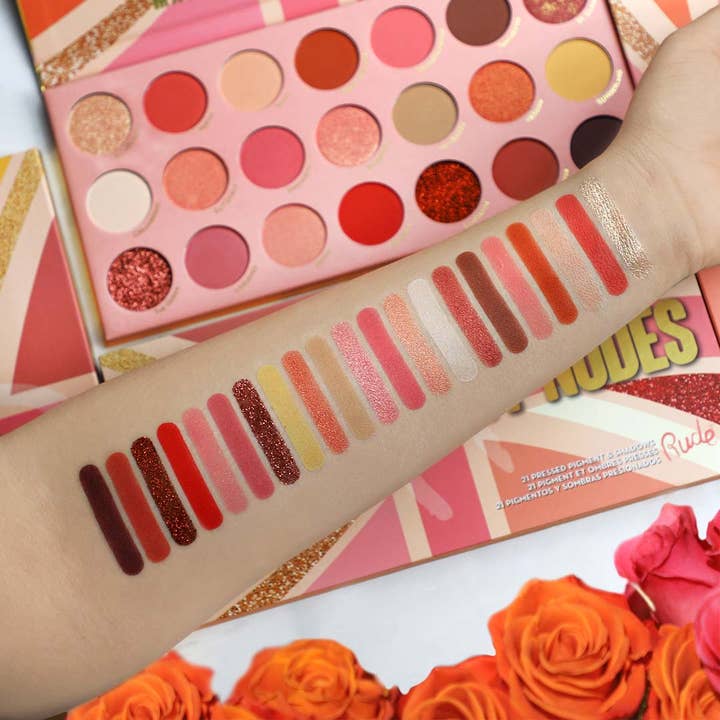 Rude Cosmetics – wholesale Eyeshadow palette – United Peachy Nudes - 21 Pressed Pigment & Shadows Palette