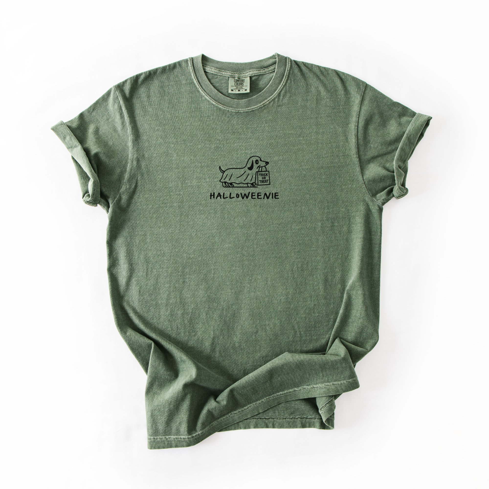 Stiles Tee Co. - Vendita all'ingrosso Maglietta stampata - Unisex - Maglietta di Halloweenie per cani - T-shirt vintage con bassotto fantasma4