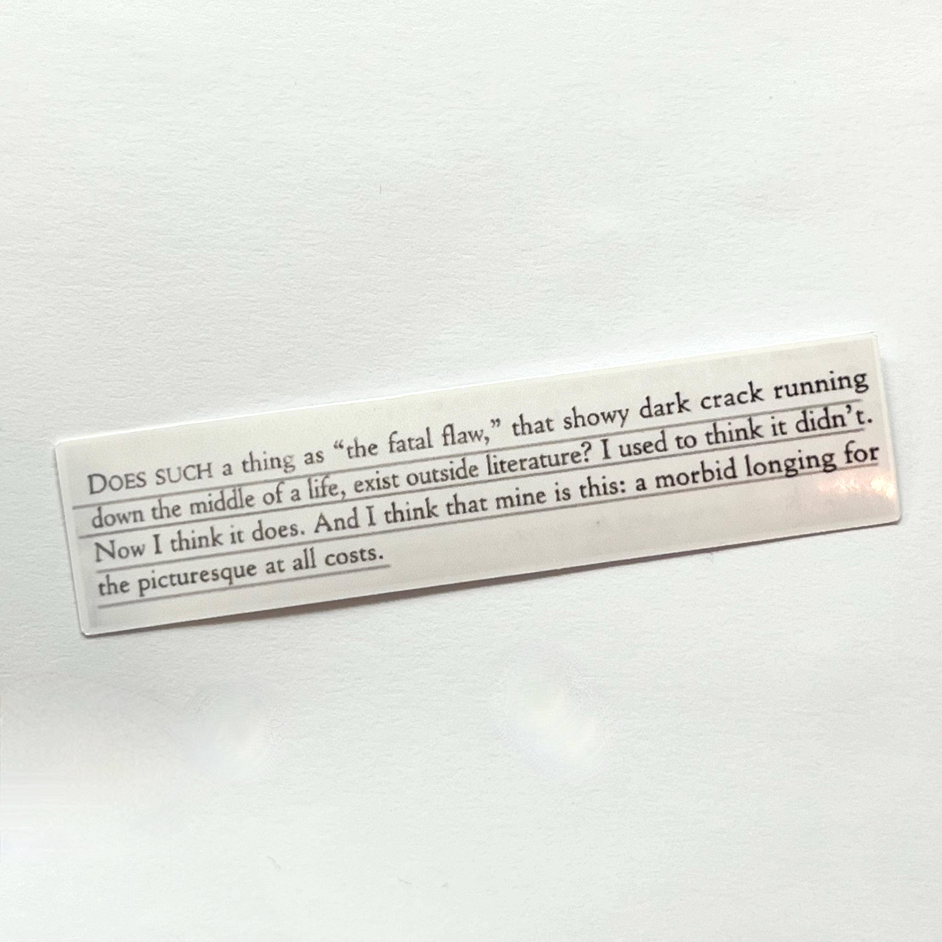 Literary by Ava - Vendita all'ingrosso Adesivo - Adesivo ritagliato con citazione da "The Secret History" di Donna Tartt0