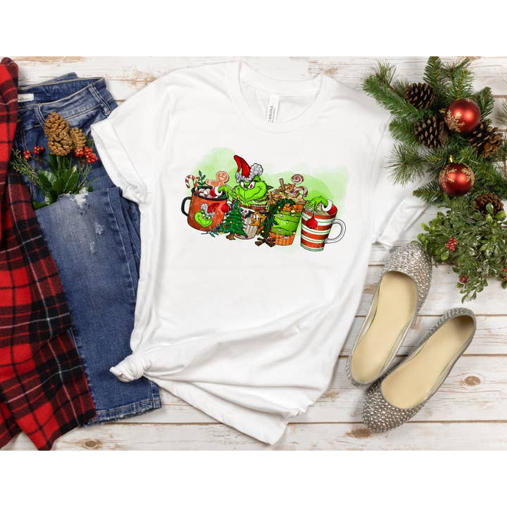 PLT Wholesale - Wholesale Sublimation Transfer - Green Christmas Coffee Transfer Sheet1