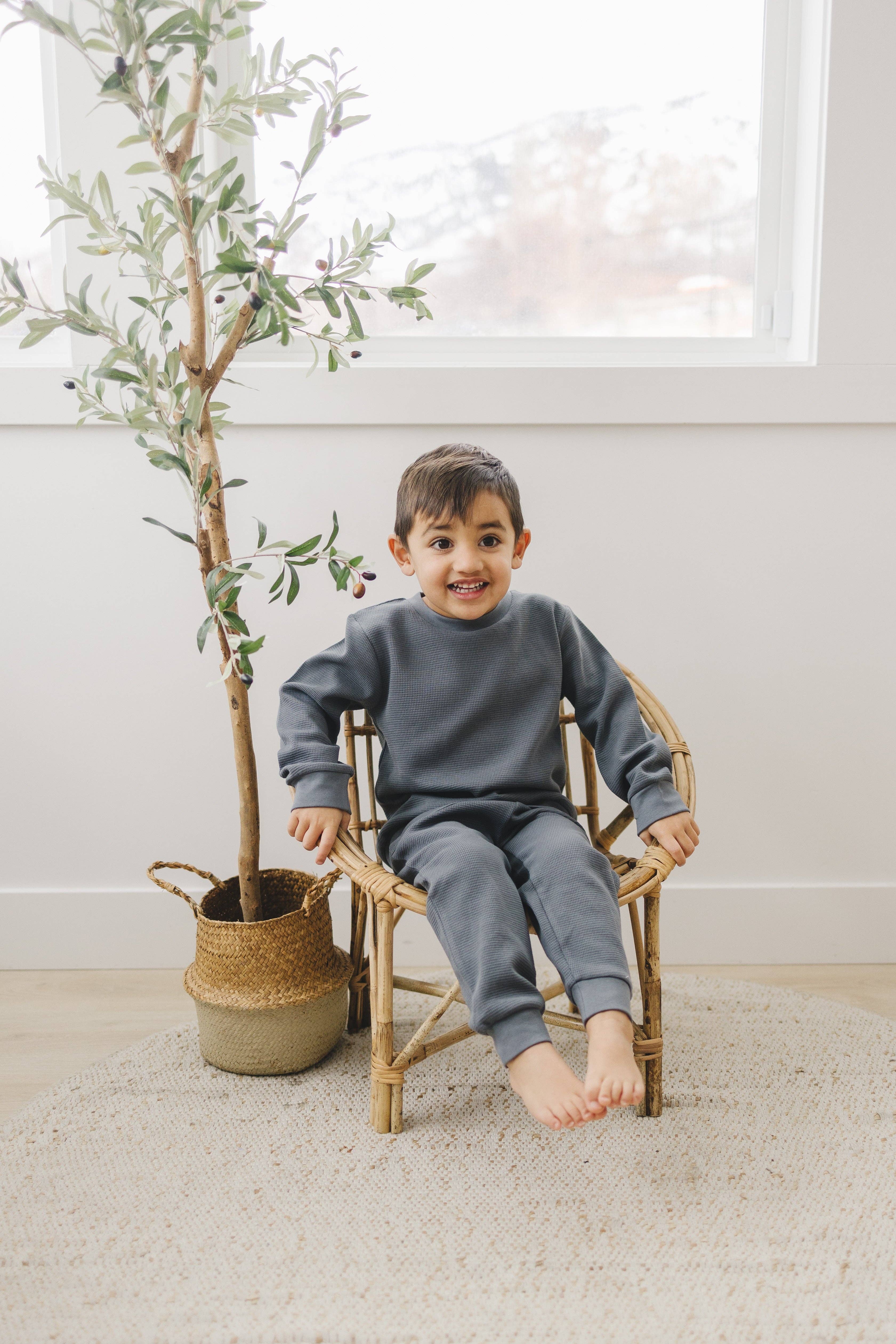 Henry Drew Collection - Wholesale Sweatshirt - Kids - Blank Crew Neck | Charcoal1