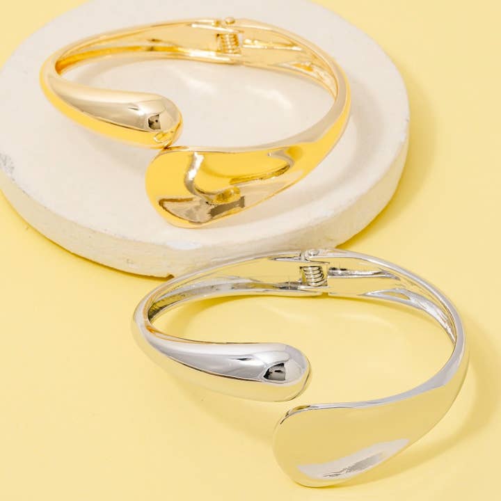 Thin Wrapped Hinged Cuff Bracelet for wholesale by The Looks by Fame Accessories