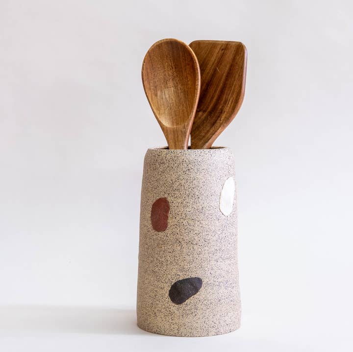 Utility Objects - Wholesale Utensil Holder - Rock Utensil Crock0