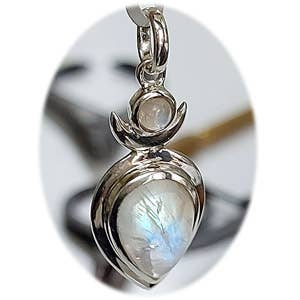 Sterling Göttin Kelch Anhänger - Regenbogen-Mondstein für den Großhandel von Crystal Earth Sterling