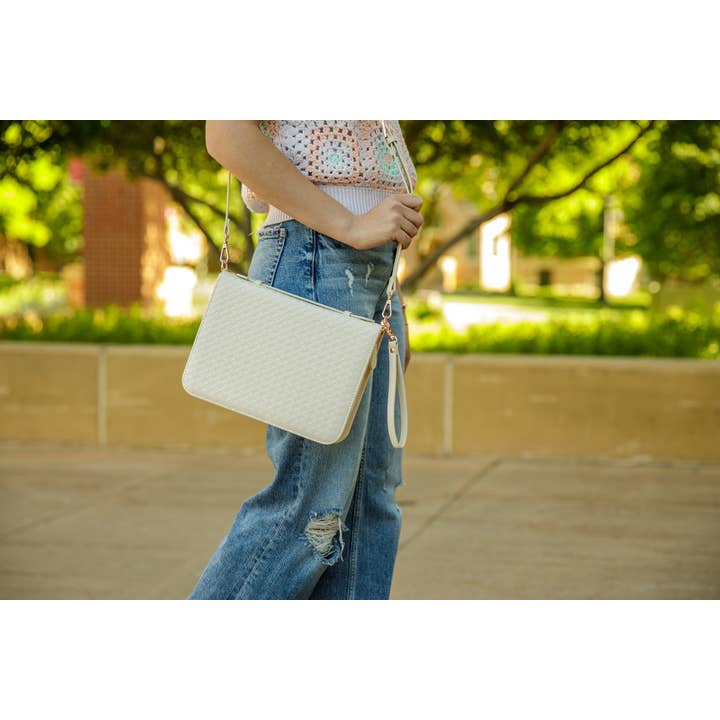 Ever, AJ - Wholesale Bible Cover - Bible Cover, Weave Bible Case, Crossbody PEARL4