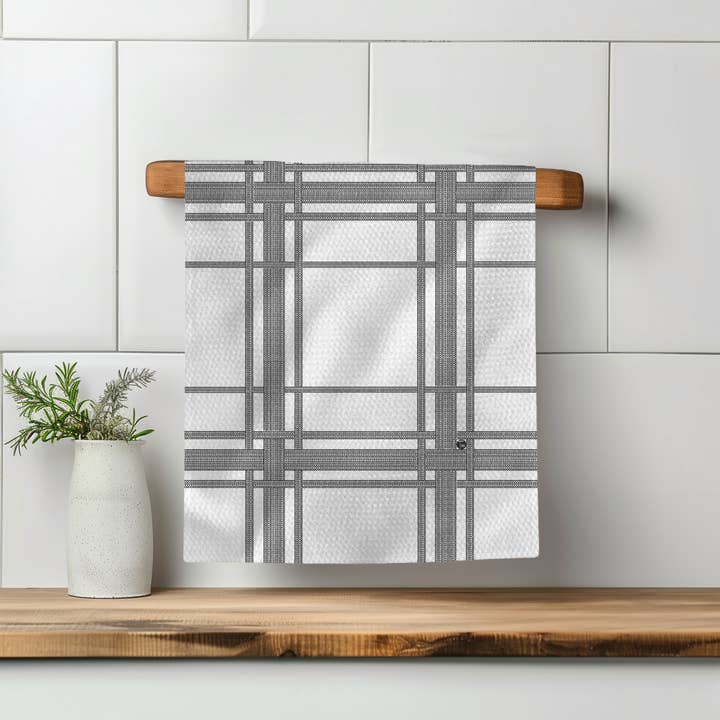 Twisted Wares - Wholesale Tea Towel - Black and White Fuckity Illusion Tea Towel2