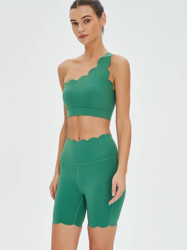 Gabriella Lycra® Scallop Sport-BH och Shorts 2-delat Set för wholesale av Moon Studio