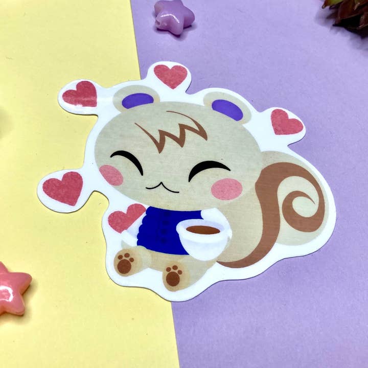 Animal crossing Marshal vinyl Sticker- acnh acnl for wholesale by The little birdee co