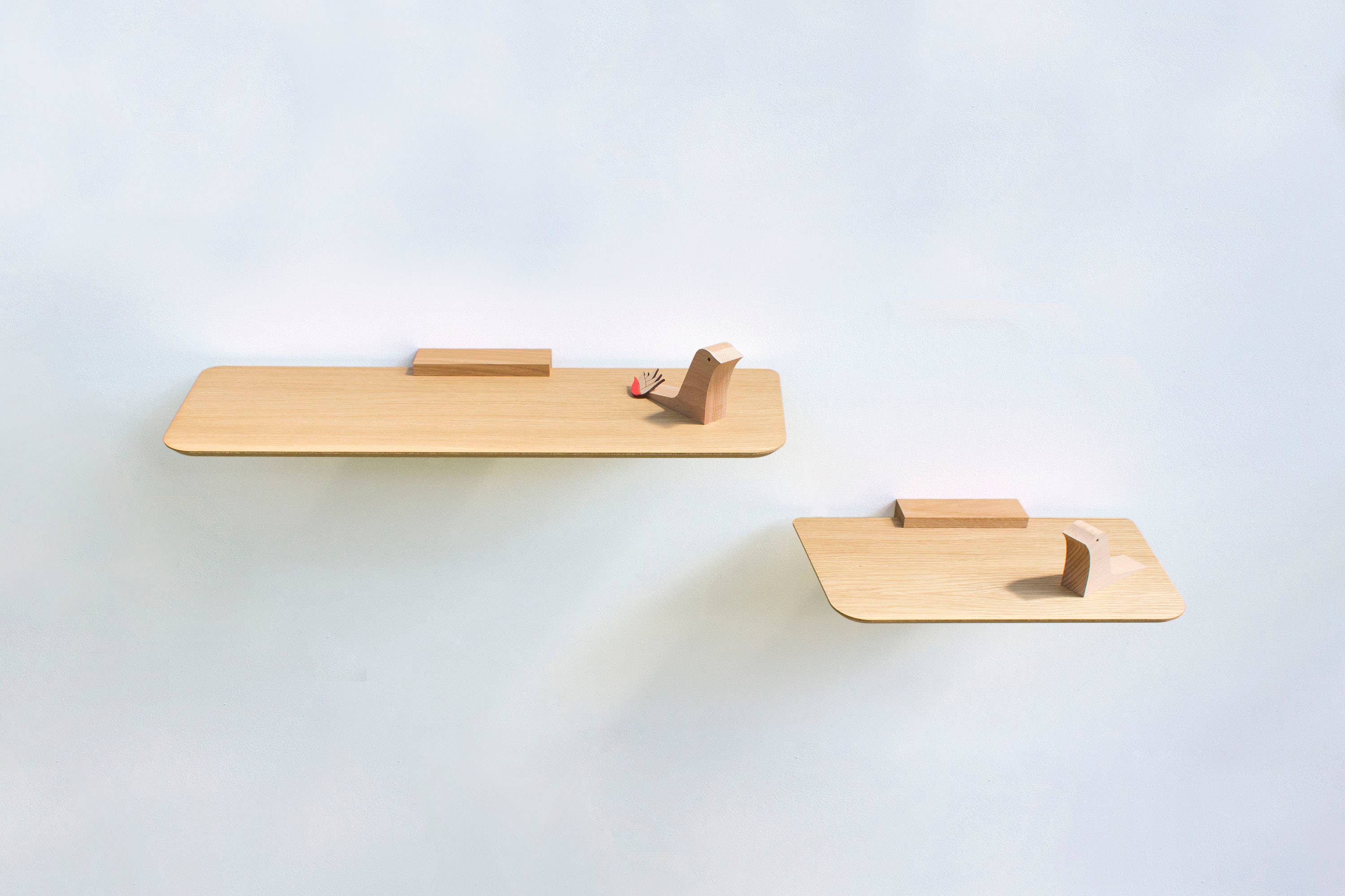 Reine Mère – wholesale Wall-mounted shelf – Oak wood shelf - Aileron L (made in France)7