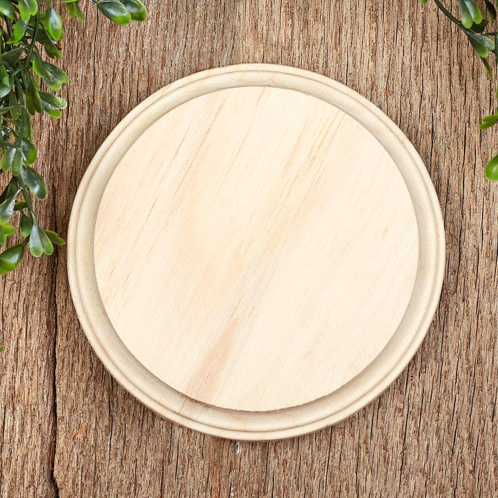 Factory Direct Craft - Wholesale Plaque - 5" x 3/4" Thick - Unfinished Wood Round Circle Plaque