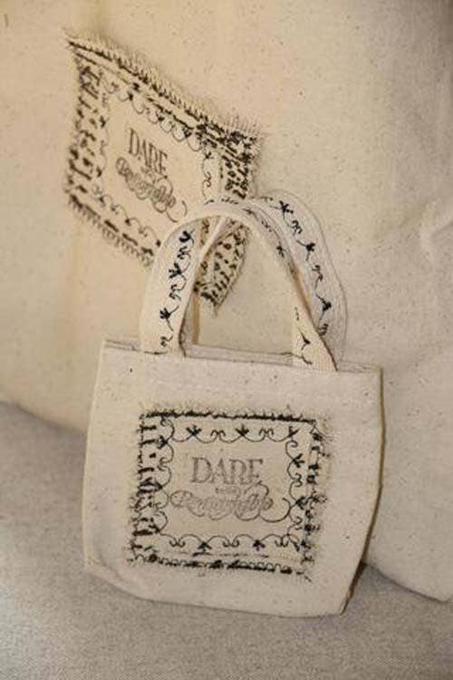 Ecstasy Crafts Distributing – Engroshandel Tote bag - Dame – Canvas Corp mini lærredstaske 5" x 4"1