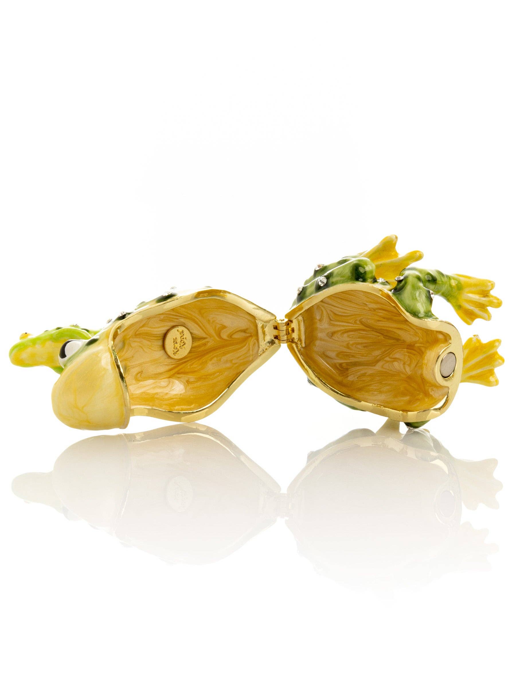 Keren Kopal – wholesale Decorative figurine – Black Spotted Toad Frog with a Baby Frog on the back13