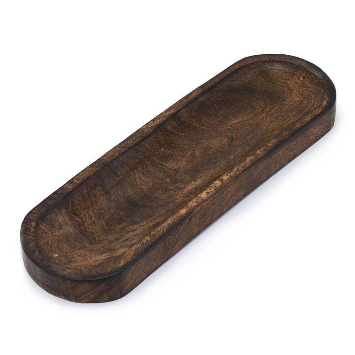 Large Incense Tray 30x10cm - Classic Mango Wood for wholesale by Ancient Wisdom
