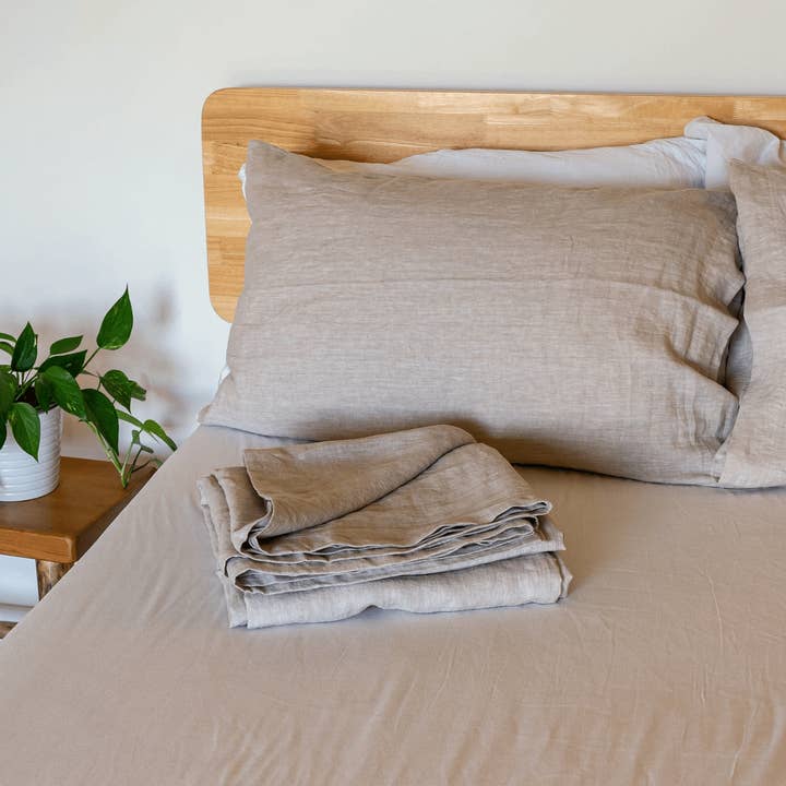 Linen Flat Sheet (6 color options) for wholesale by Q VITA