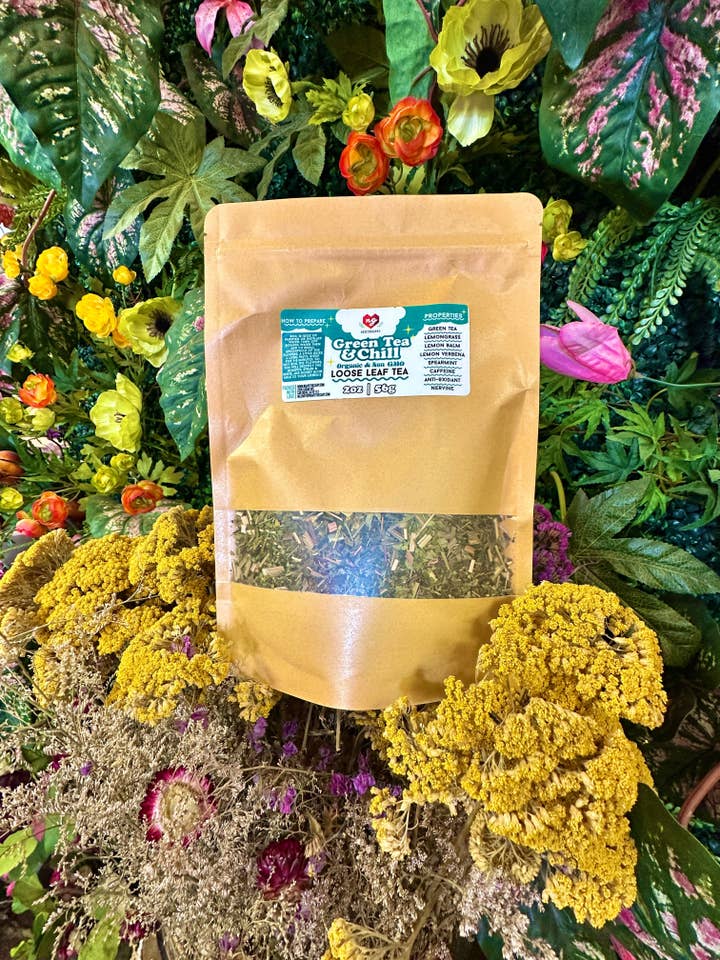 Green Tea & Chill | Organic 2oz Loose Leaf Tea for wholesale by NG Apothecary