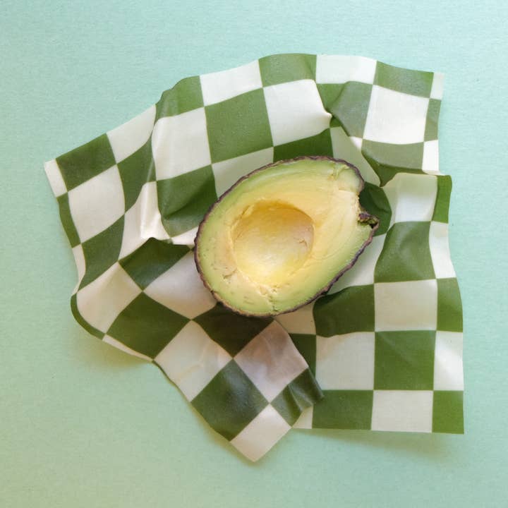 Avocado Wrap Green Checkers for wholesale by Bee Kitchen