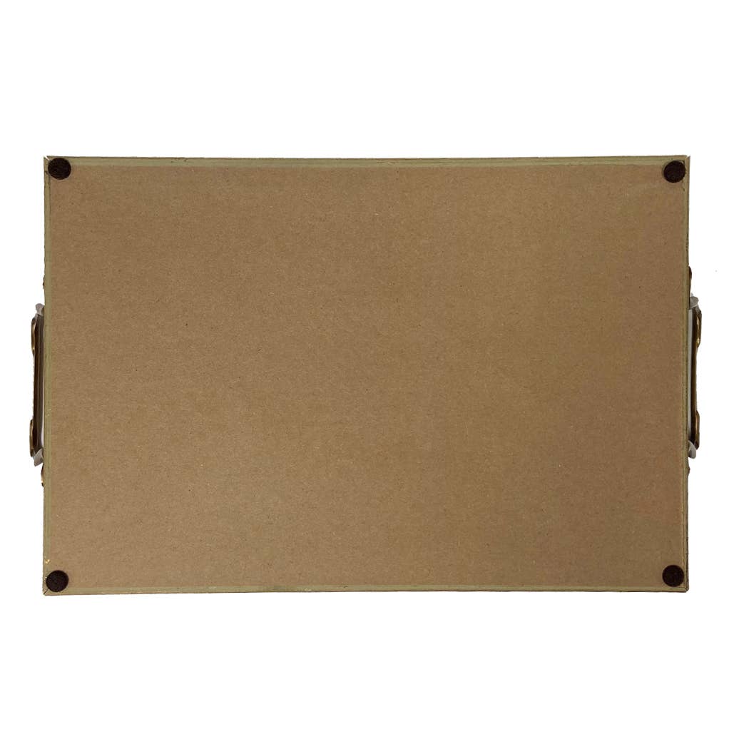 Madison Bay Co. - Historical Home Decor Reproductions – wholesale Decorative tray – William Morris Tulip Decorative Tray with Brass Handles4