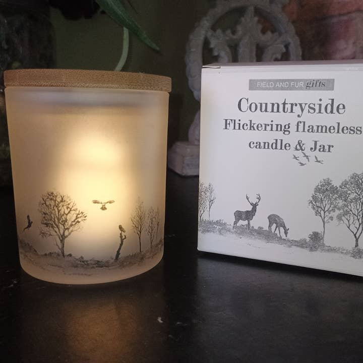 Tarro de vela parpadeante sin llama, Campo para venta al por mayor de Field and Fur Gifts