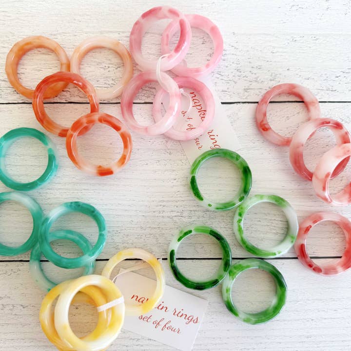 Dot and Army - Wholesale Napkin ring - Sherbet Napkin Rings, set of four6