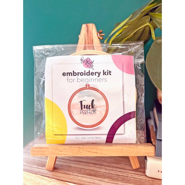 F*ck Perfect | Kit de broderie pour la vente par The Other Cat