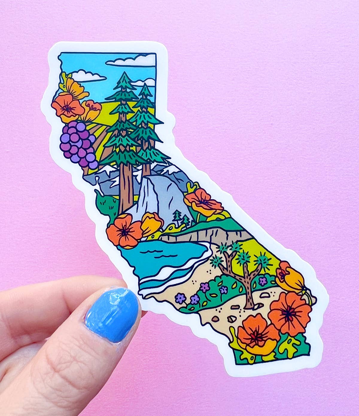 Brenna Daugherty Illustration - Wholesale Sticker - California State Landmarks Sticker1