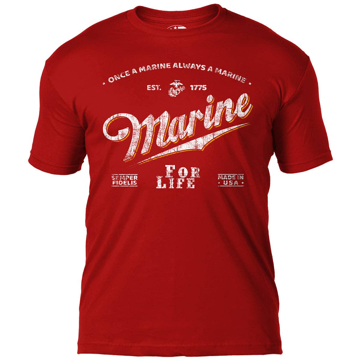 Red Marines For Life Military Men's Marines T-shirt for wholesale on Faire