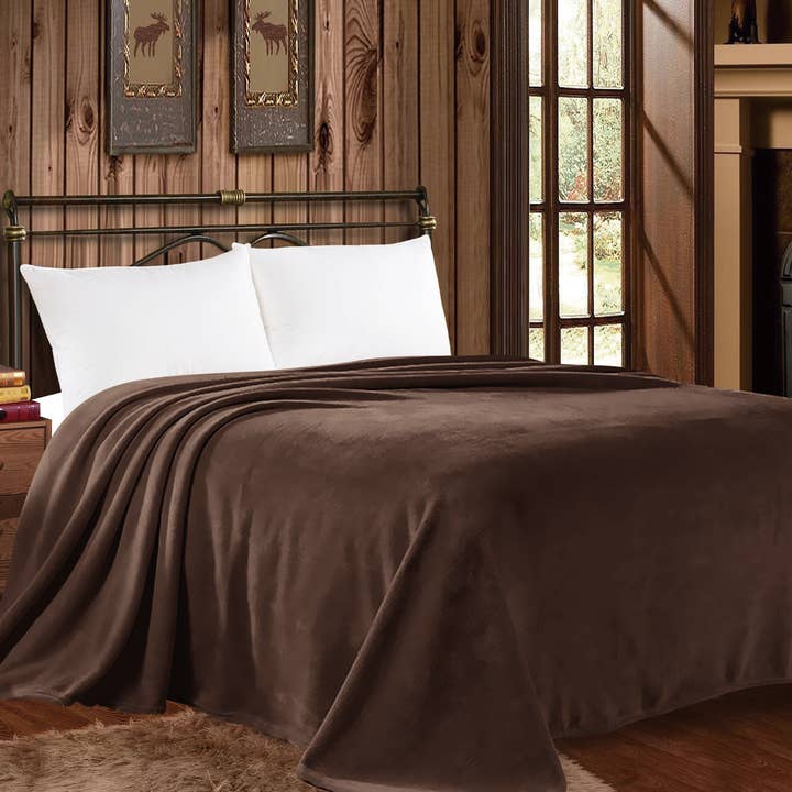 Western Linens - Vendita all'ingrosso Plaid - Coperta King Size Mia - Collezione Solid7