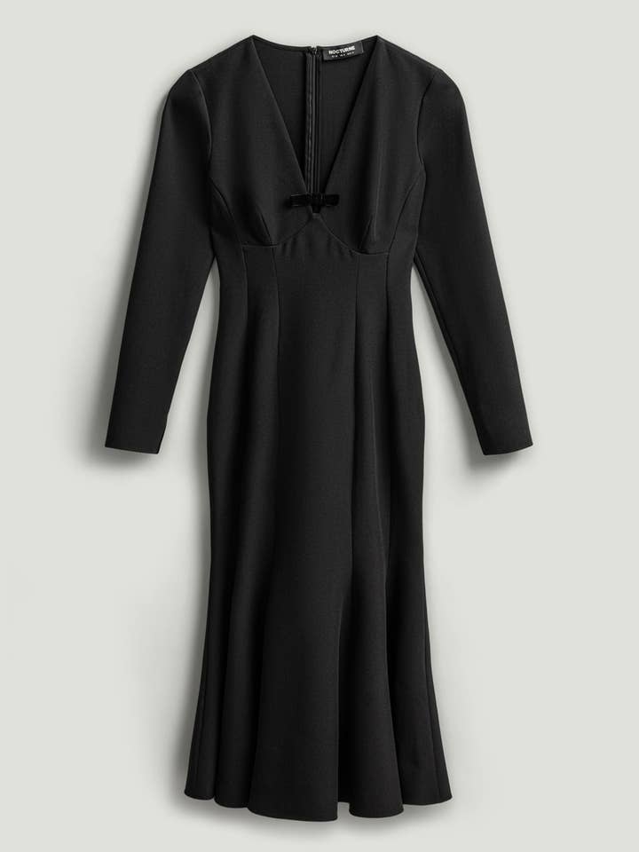 Bow Detail Mermaid Maxi Dress for wholesale by NOCTURNE