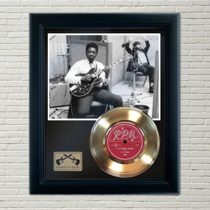 BB King "Three O'clock Blues" Framed Record Display for wholesale by Gold Record Outlet