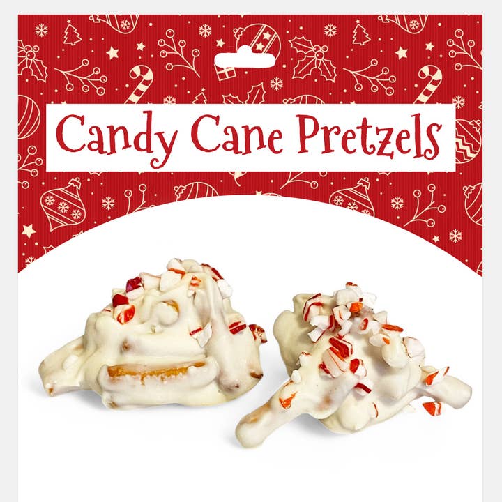 Candy Cane Pretzels Holiday Candy Christmas Gifts for wholesale by Country Chocolates