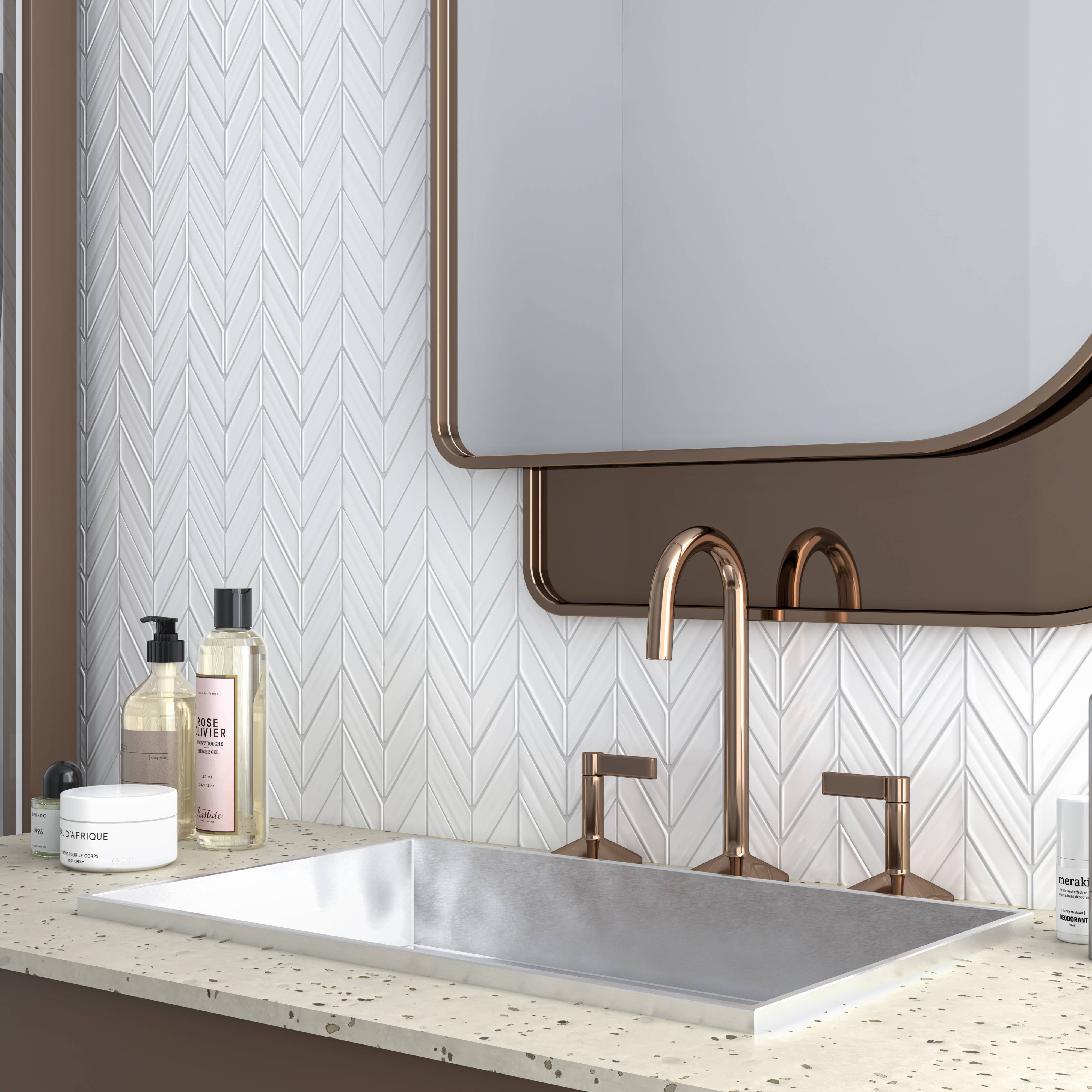 Thomas Avenue Ceramics - Wholesale Wall Tile - 12"X12" Ceramic Fletching Mosaic Tile5