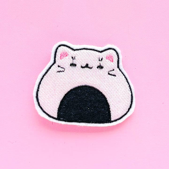 Jolie pince à cheveux Kawaii Kitty Onigiri | Boule de riz japonaise pour la vente par Kawaii Hair Candy