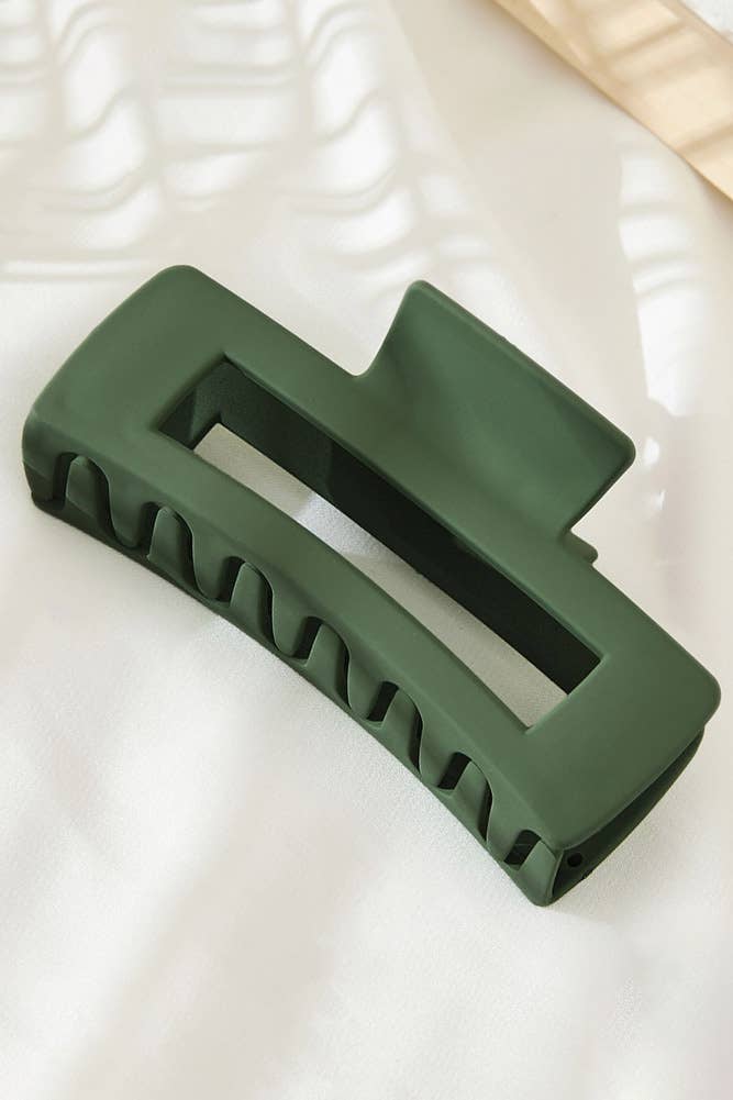 Hana - Wholesale Hair Clip - Women's - Solid Color Rectangle Shaped Hair Claw3