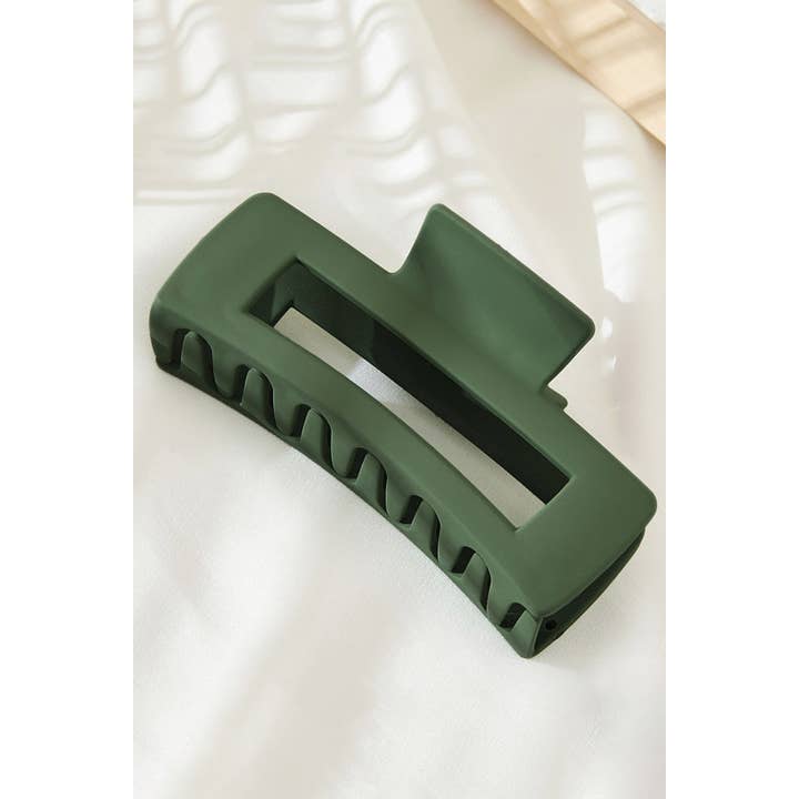 Hana - Wholesale Hair Clip - Women's - Solid Color Rectangle Shaped Hair Claw3