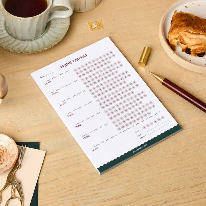 Ink & Bloom - Wholesale Planner - Daily Habit Tracker Notepad | Month Goal Planner | Wellness1