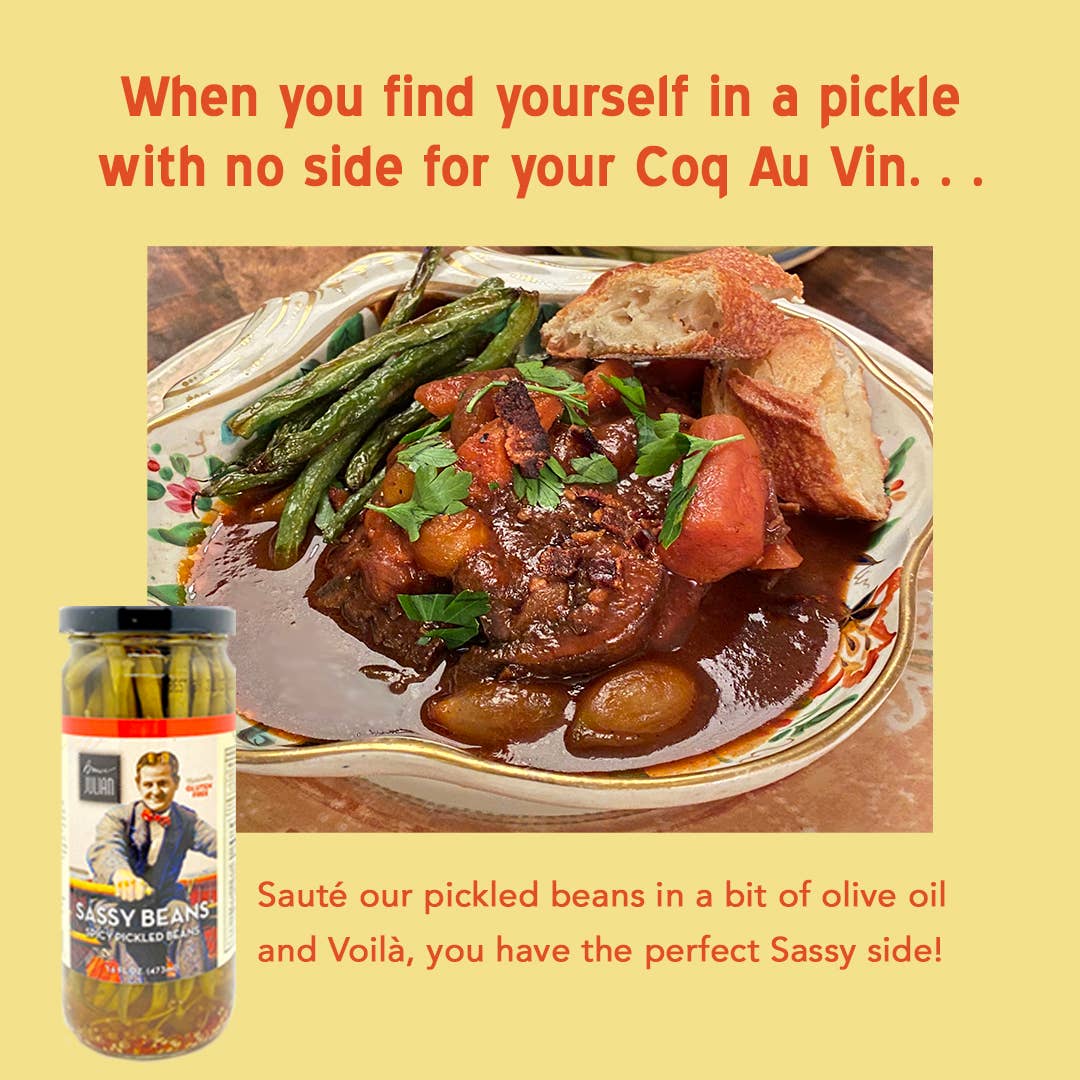 Bruce Julian Heritage Foods - Wholesale Pickled Vegetables - Sassy Beans™ - 16 oz jar4