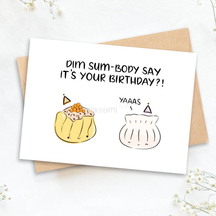 Dim Sum-Body Say It's Your Birthday Gruß für den Großhandel von inkbymi