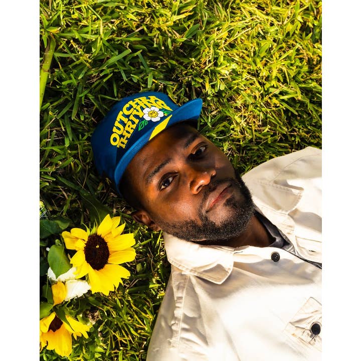 Dungeon Forward - Wholesale Flat Brim Cap - Unisex - WTLB - Outchea Thriving - Blue8