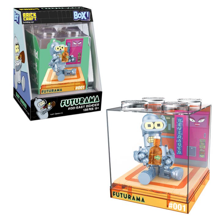 Futurama Baby Bender Box! Collectible Display Cube for wholesale by Brickcraft